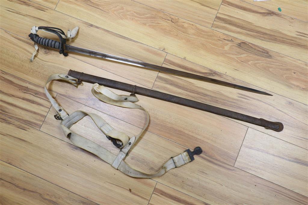 A 19th century sword for the Northumberland Fusiliers, Major Campbell